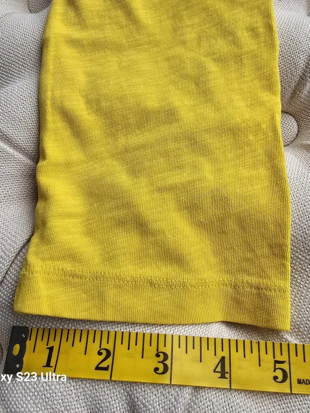 New! J Crew Sz M Painter Boatneck T-shirt Yellow Cotton Top NWT